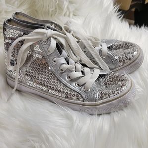 Balera silver sequin dance shoes